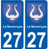 27 Léry coat of arms sticker plate stickers city