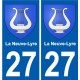27 Léry blason autocollant plaque stickers ville