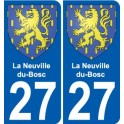 27 Léry blason autocollant plaque stickers ville