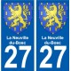 27 Léry blason autocollant plaque stickers ville