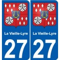 27 Léry blason autocollant plaque stickers ville