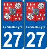 27 Léry coat of arms sticker plate stickers city