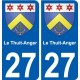 27 Léry stemma adesivo piastra adesivi città