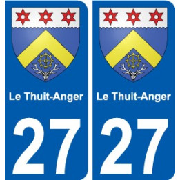 27 de Léry escudo de armas de la etiqueta engomada de la placa de pegatinas de la ciudad