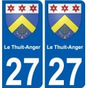 27 Léry blason autocollant plaque stickers ville