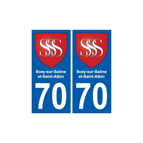 70 Scey-sur-Saône-et-Saint-Albin coat of arms sticker plate stickers city