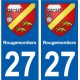27 Léry coat of arms sticker plate stickers city