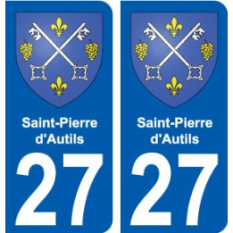 27 de Léry escudo de armas de la etiqueta engomada de la placa de pegatinas de la ciudad
