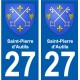 27 Léry coat of arms sticker plate stickers city