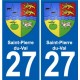 27 Léry coat of arms sticker plate stickers city