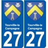 27 Léry blason autocollant plaque stickers ville