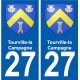 27 Léry coat of arms sticker plate stickers city