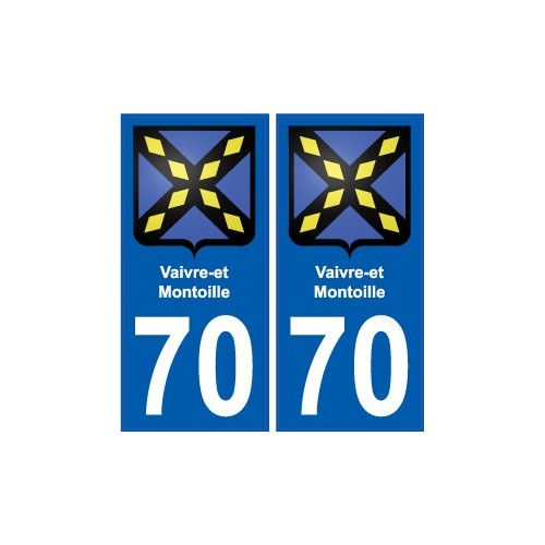 70 Vaivre-et-Montoille stemma adesivo piastra adesivi città