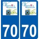 70 Vaivre-et-Montoille logo autocollant plaque stickers ville