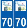 70 Vaivre-et-Montoille logo autocollant plaque stickers ville
