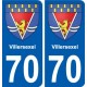70 Villersexel blason autocollant plaque stickers ville