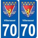 70 Villersexel blason autocollant plaque stickers ville