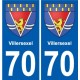 70 Villersexel blason autocollant plaque stickers ville