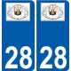 28 Dammarie logo autocollant plaque stickers ville