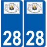 28 Dammarie logo adesivo piastra adesivi città