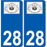 28 Dammarie logo sticker plate stickers city