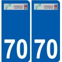 70 Villersexel logo autocollant plaque stickers ville