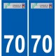 70 Villersexel logo autocollant plaque stickers ville