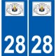 28 Dammarie logo adesivo piastra adesivi città