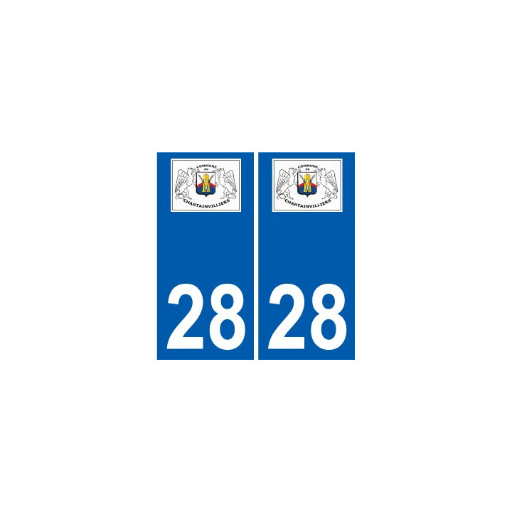 28 Dammarie logotipo de la etiqueta engomada de la placa de pegatinas de la ciudad