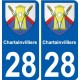 28 Dammarie blason autocollant plaque stickers ville