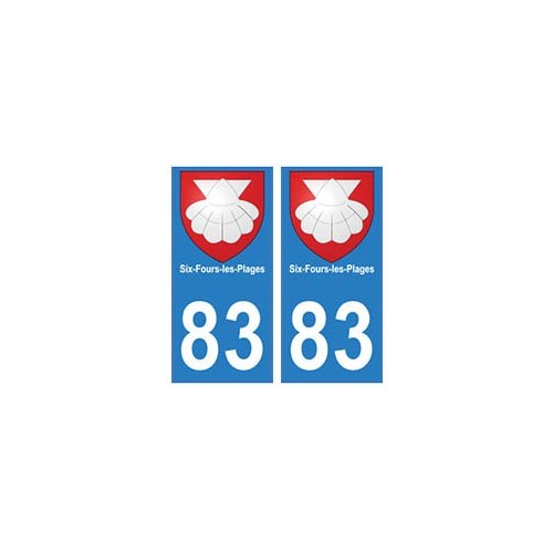 83 Six-Fours-les-plages autocollant plaque immatriculation ville