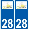 28 Dammarie logo autocollant plaque stickers ville
