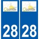 28 Dammarie logo autocollant plaque stickers ville