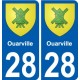 28 Dammarie blason autocollant plaque stickers ville