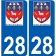 28 Dammarie logo autocollant plaque stickers ville