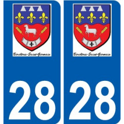 28 Dammarie logo autocollant plaque stickers ville