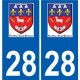 28 Berchères-Saint-Germain -logo-aufkleber typenschild aufkleber stadt