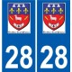 28 Berchères-Saint-Germain logo autocollant plaque stickers ville