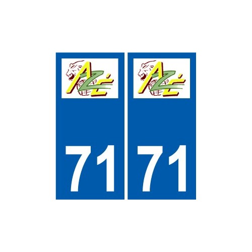 71 Azé logo autocollant plaque stickers ville