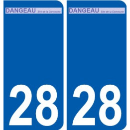 28 Dammarie logotipo de la etiqueta engomada de la placa de pegatinas de la ciudad