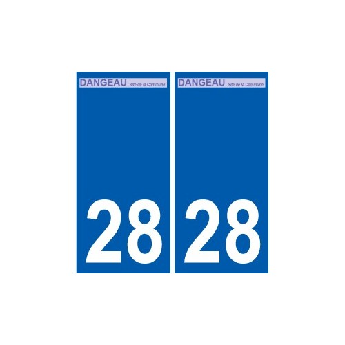 28 Dammarie logotipo de la etiqueta engomada de la placa de pegatinas de la ciudad