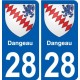 28 Dammarie blason autocollant plaque stickers ville