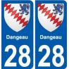 28 Dammarie blason autocollant plaque stickers ville