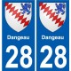 28 Dammarie blason autocollant plaque stickers ville