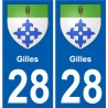 28 Dammarie blason autocollant plaque stickers ville