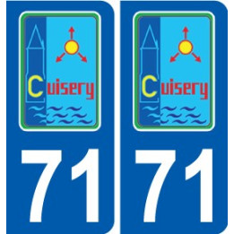71 Cuisery coat of arms sticker plate stickers city