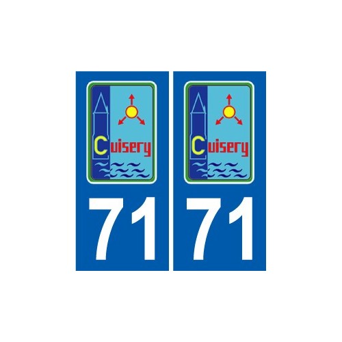 71 Cuisery logo autocollant plaque stickers ville