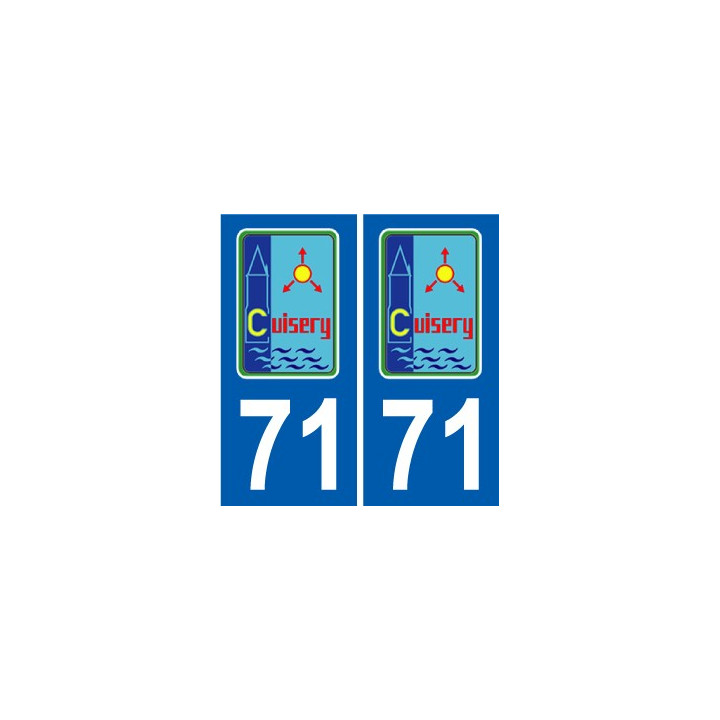 71 Cuisery coat of arms sticker plate stickers city