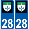 28 Dammarie logo adesivo piastra adesivi città