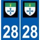 28 Gilles logo autocollant plaque stickers ville